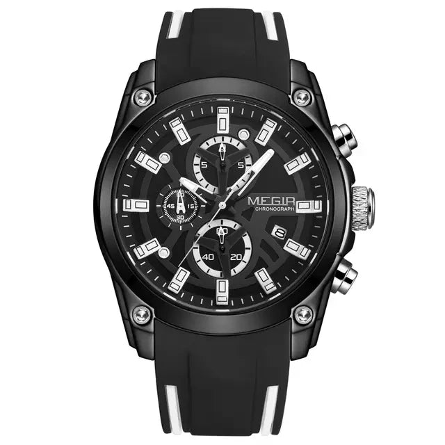 MEGIR 2144  Fashion Original Brand Waterproof Silicone Sport Watch  Luxury Men Chronograph Quartz Wrist Watches for Reloj Hombre