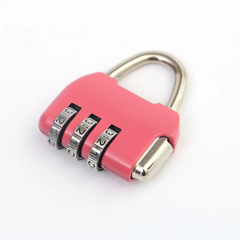 Factory Price 3 Dial Digit Number Combination Password Lock Travel Security Protect Locker Suitcase Anti-theft Padlock