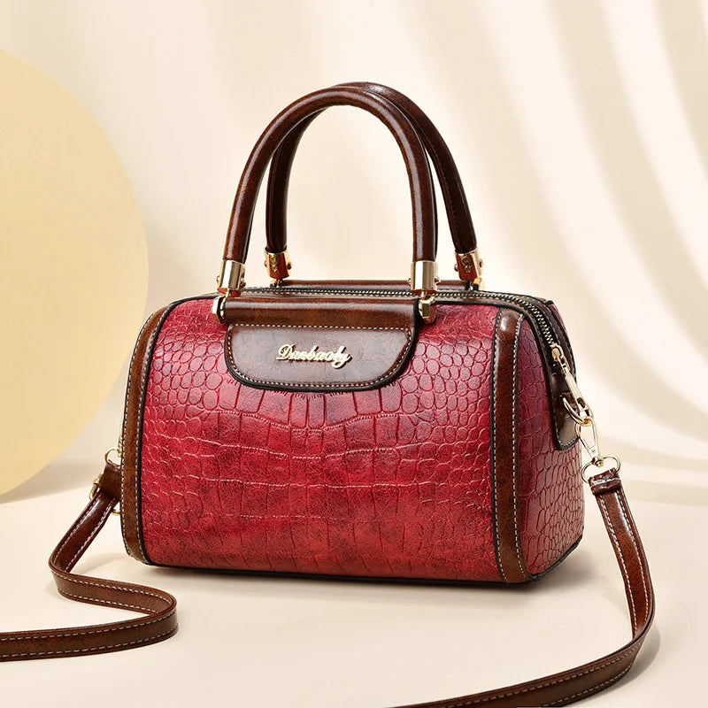 Luxury Hand Bags Ladies 2022 New Boston Women Bag Messenger Shoulders Bolsos De Mujer  Large Capacity Stone Wholesale Handbags