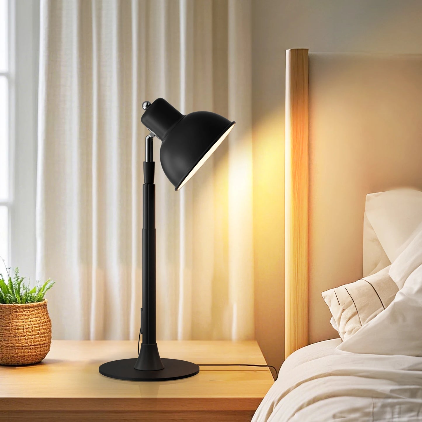 Modern USB Reading Desk Lamp Height Adjustable Study Floor Lamp Bedroom Night Lights Home Décor Hotel Bedside Led Table Lamp