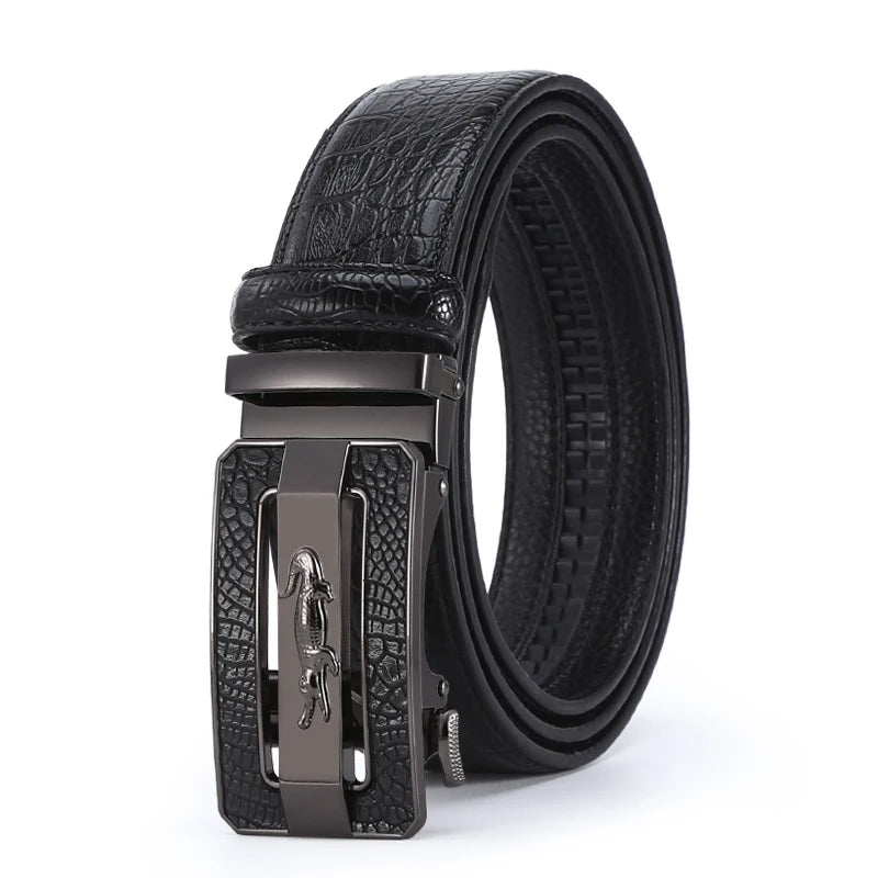 Good Quality Fashion Micro Fiber Automatic Western  Leather Belts for Men