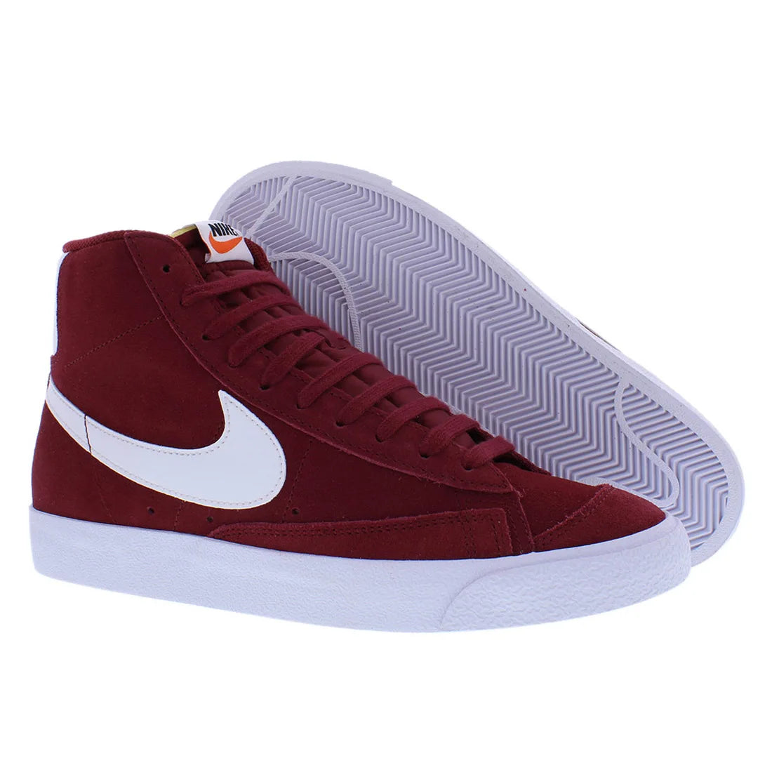 For Blazer Mid '77 Suede Men's Fitness Walking Shoes Red/White Color Vietnam Made Model CI1172601 | 100% Authentic