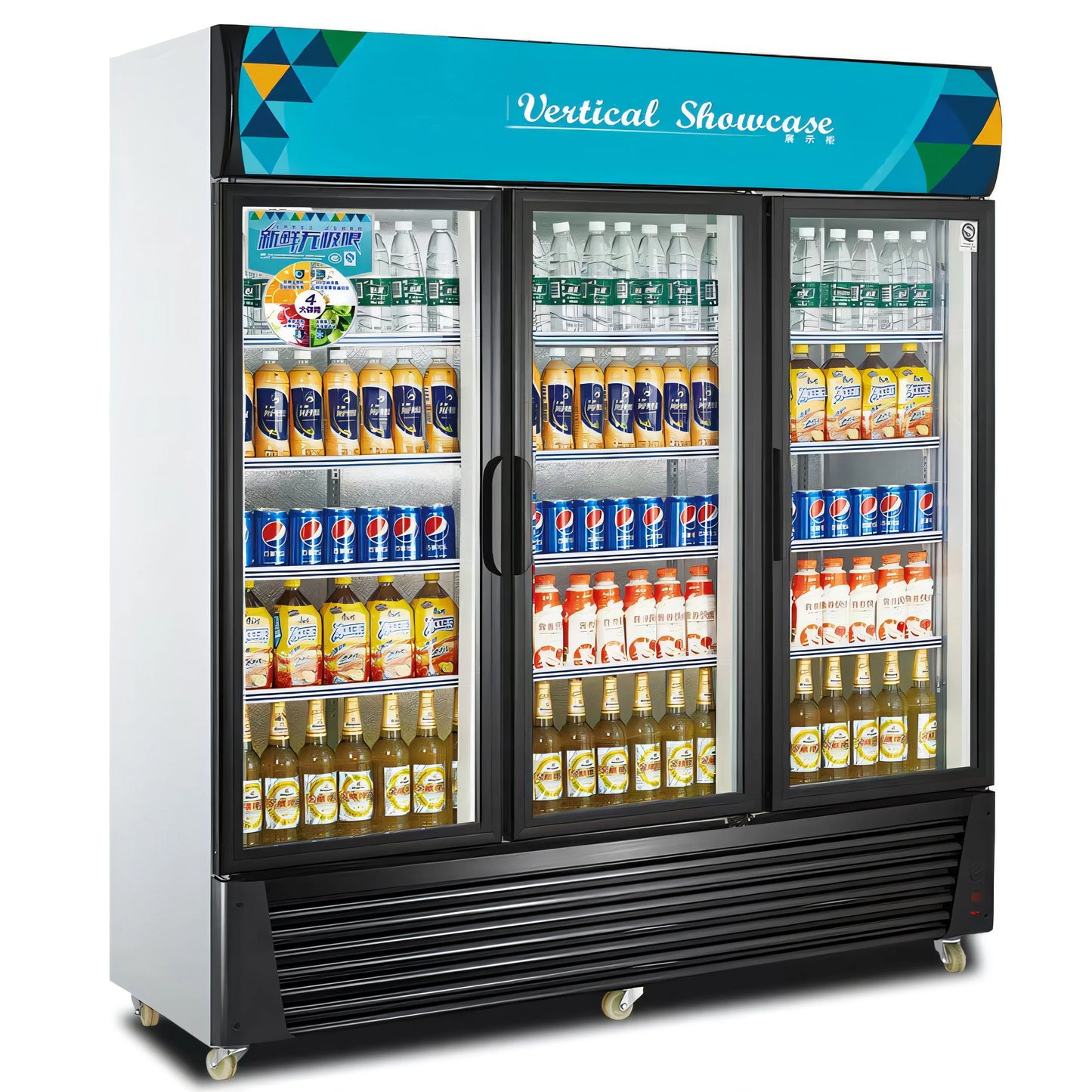 Single-Temperature Fridge Direct Cooling Beverage Refrigerator Display Cooler with Mechanical Temperature Control