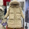 Winter Women Long Jacket Large Size Faux Fur Collar Hooded Parkas Cotton Down Coat Thickness Snow Warm Outwear