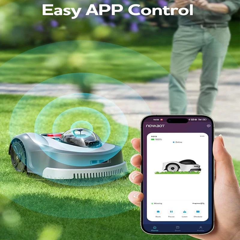 2025 Cordless GPS Navigation Smart Robot Lawn Mower Automatic Rechargeable with Battery Power Self-Propelled Garden Grass Cutter