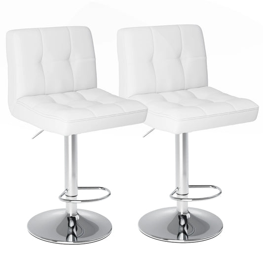 Modern Square Cushion Bar Stool with Backrest PU and Fabric Material for Kitchen Home Bar Hotel Dining and Party Use