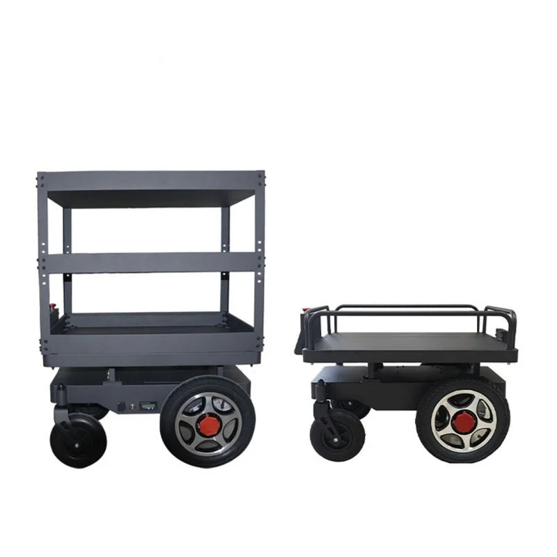 For Warehouse 100KG Heavy Payload Remote Control Automatic Following Cart Trolley Robot