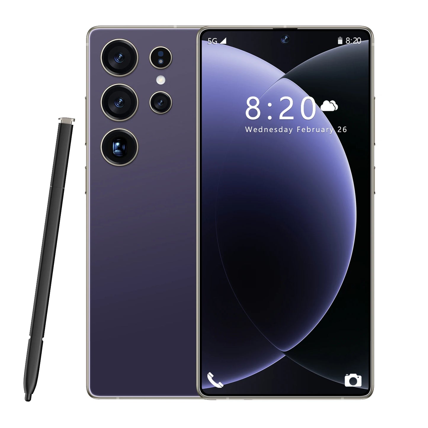 Brand New Unlocked 5G S26 Ultra 5G Smartphone 16GB+1TB 7.3 Inch HD 72+108MP Beauty Camera Android 14 Dual Card CDMA Gaming Phone