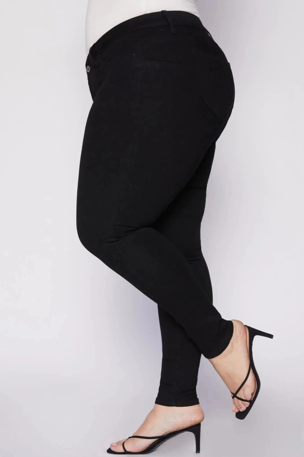 Women's Plus Size High Waist Denim Jeans Chic Summer Chic Straight Pencil Styles Full Length Stretchy Fit Cute Chic Pants