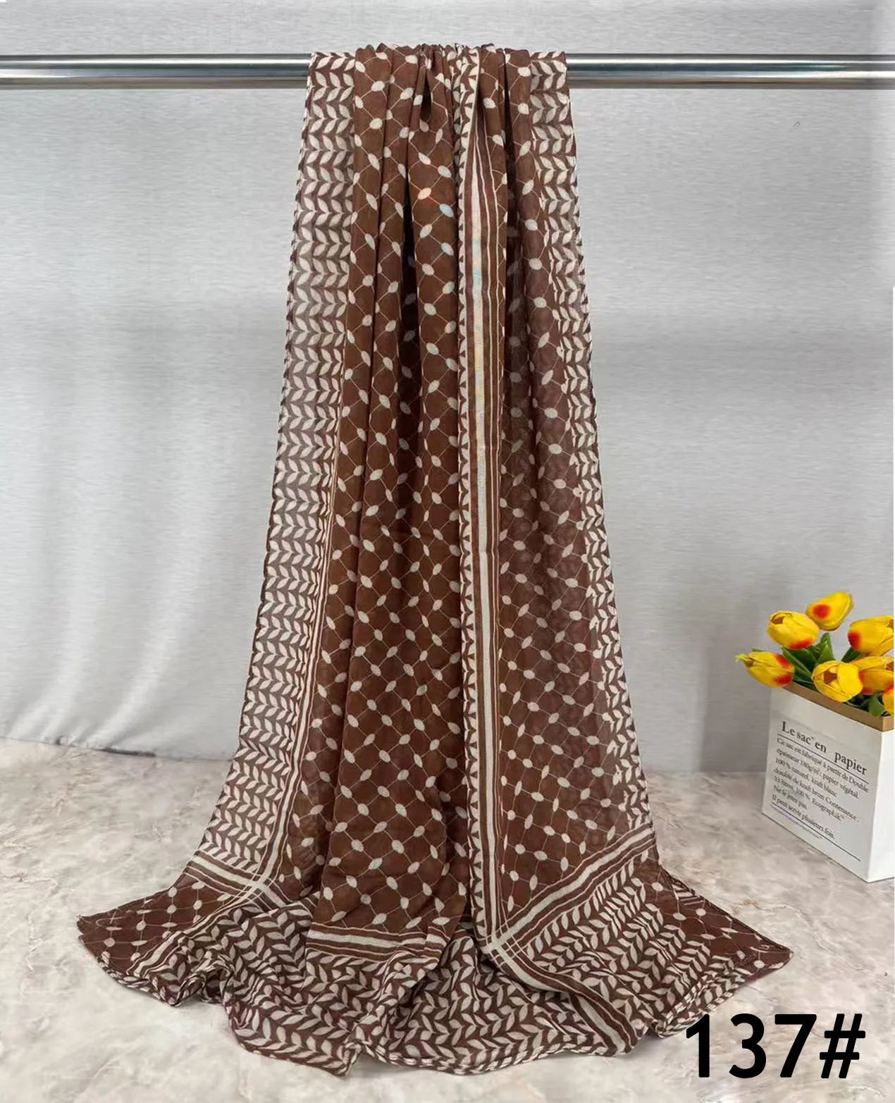 Soft Breathable Modal Hijab for Muslim Women New Digital Printed Woven Scarf Cotton Modal for Autumn