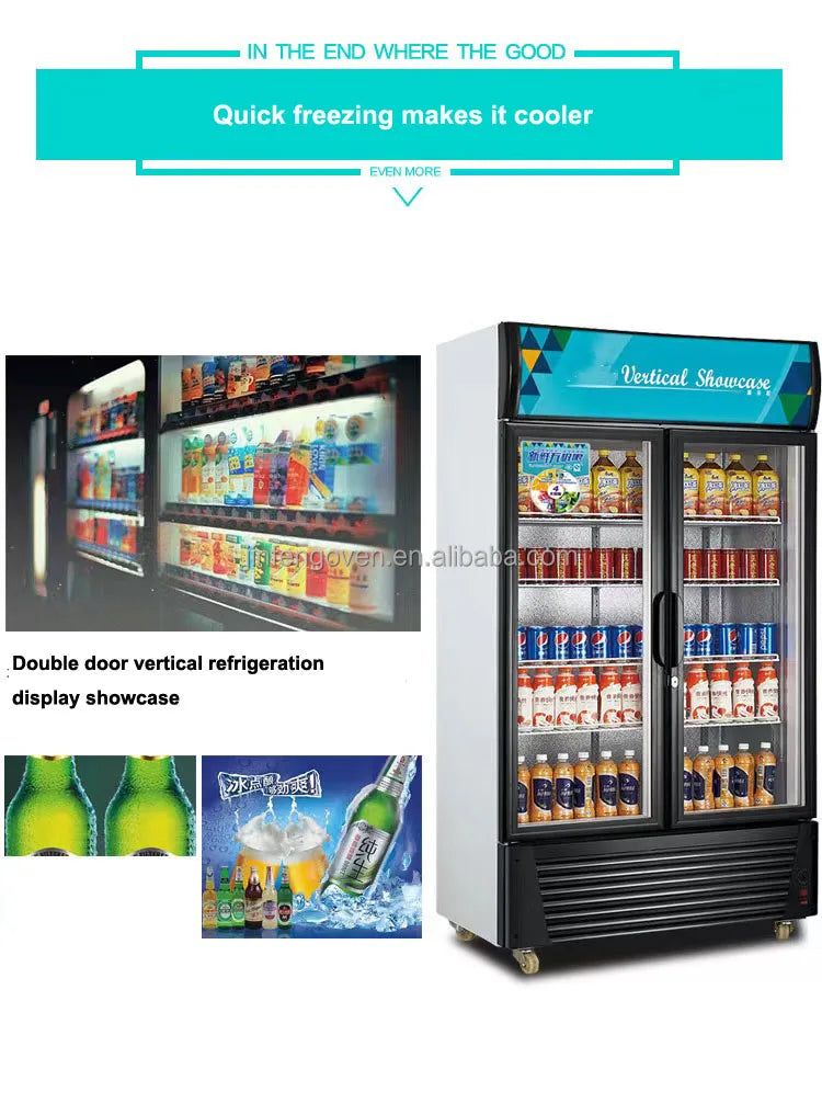 Commercial Beverage Display Fridge  / Beverage Beer Drink showcase for Supermarket