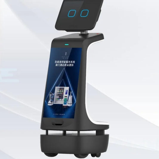Reception Robot  Auto Navigation AI Robot for Office Advertising Reception Chat Communication Presentation Interact Guide Robot