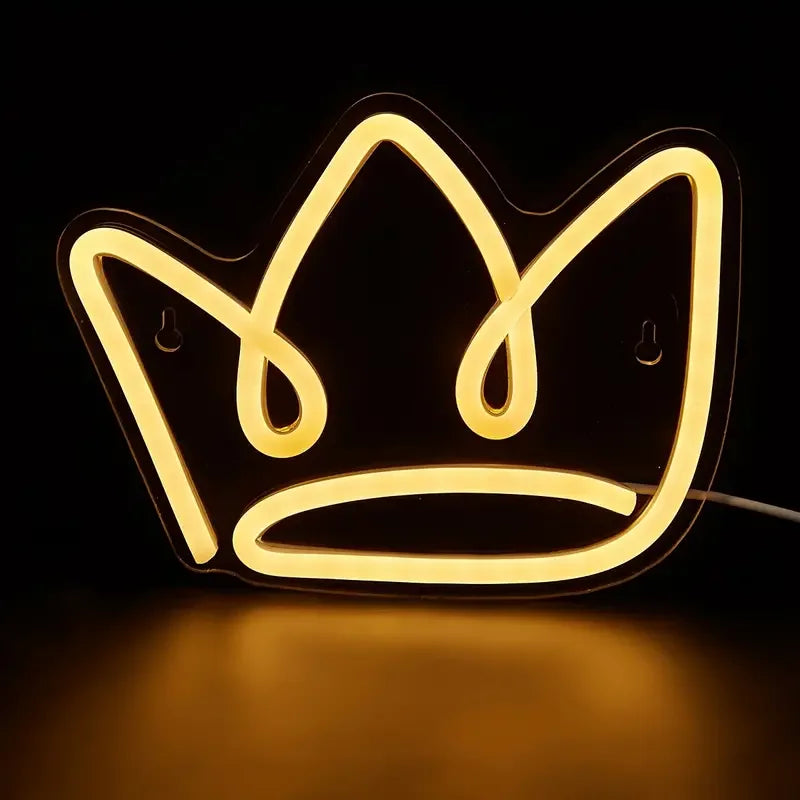 1pc LED Neon Sign Back Panel Night Lights, 5V USB Power Supply Neon Lamp for Home Bedroom Dorm Party