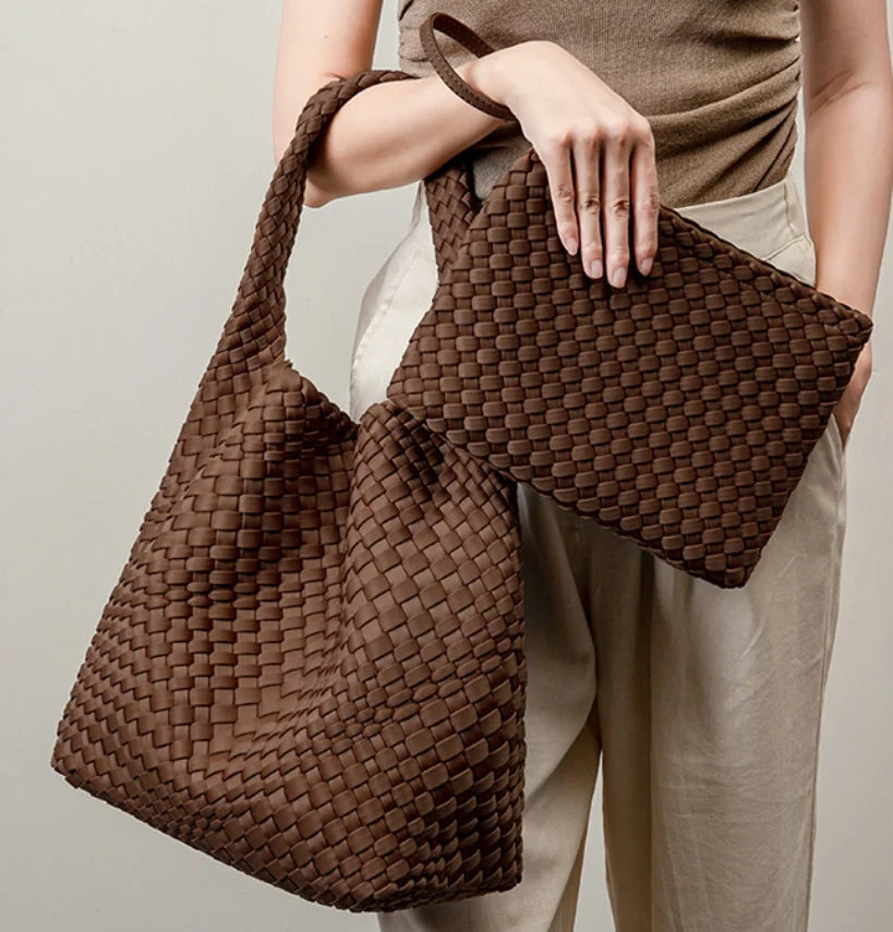 New Arrival Luxury Handbags for Women Large Capacity Woven Neoprene Designer Women's  Shoulder Bag Fashion Ladies Purse