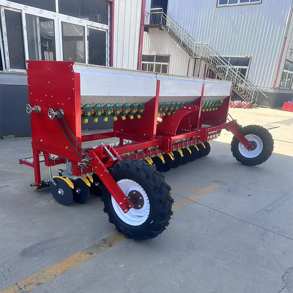 Large 50HP Tractor Traction Wheat and Millet Seeder 4WD Gear Drive Wheel Pump Engine-for Grass Seed Fertilizer Planting