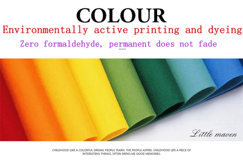 Little maven Children's Clothing Kids Clothes Girls 2026 New Autumn Spring Cartoon Rainbow Flowers Sweatshirts Tops Cotton