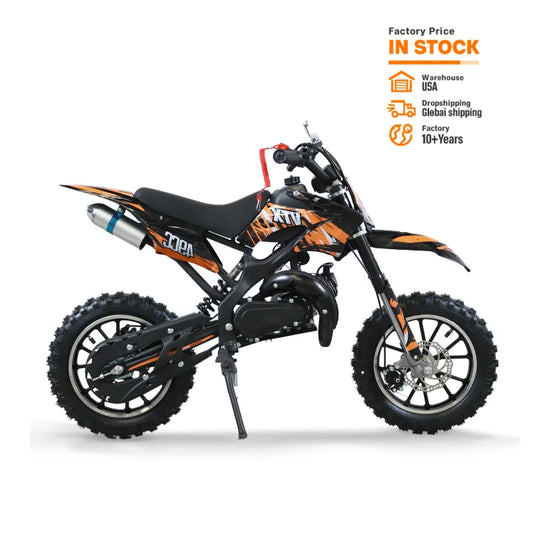 Chinese Made 49Cc 2 Stroke Engine Kids Diesel Motorbike Gasoline Motorcycle Pull Start Pocket Bike