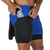 Men's 2-in-1 Camo Quick Dry Yoga and Running Shorts Compression Inner Layer Gym Fitness Jogging Pants