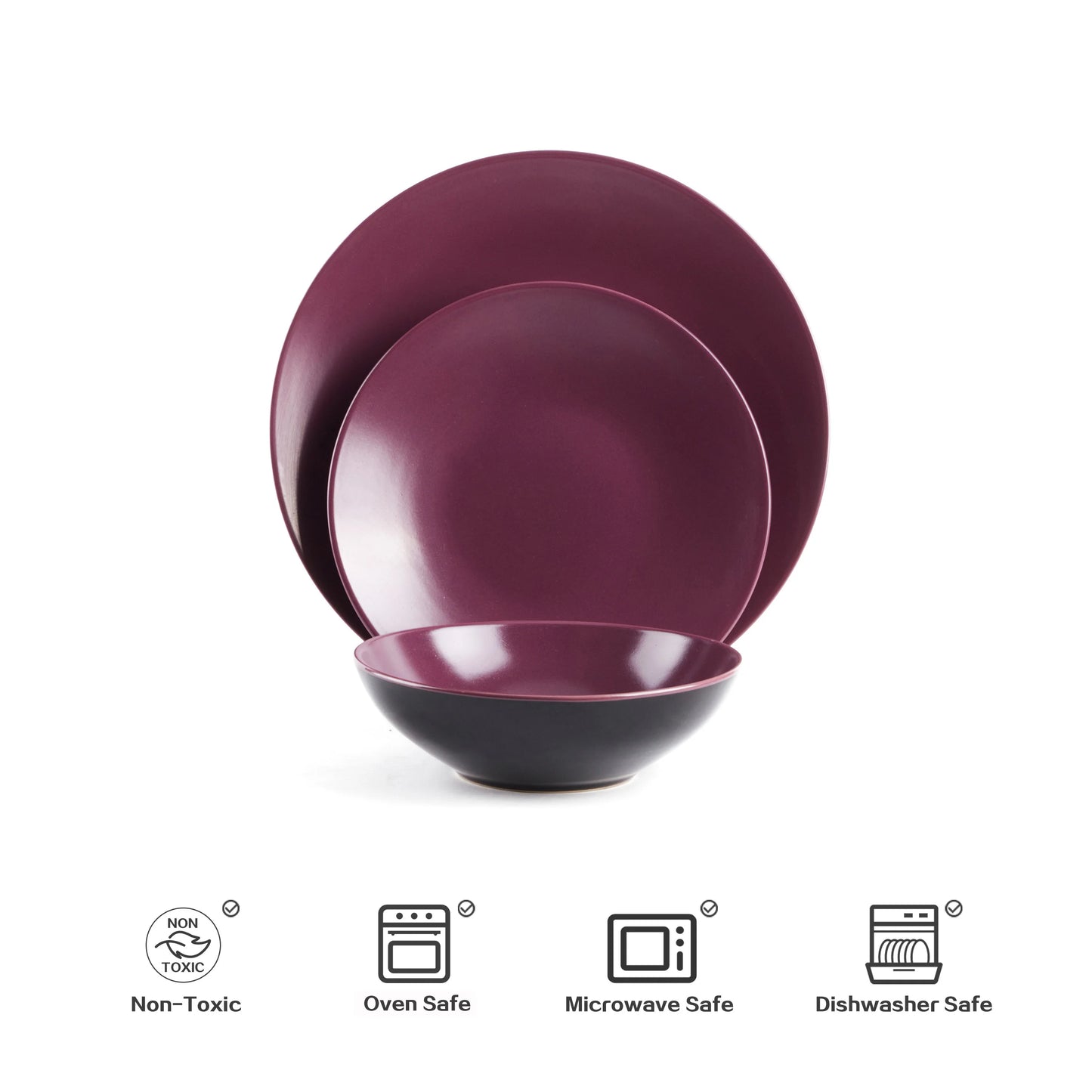 Semtember Promotion Hot Sales Kitchen Stoneware Plates Set Round Shape Ceramic Plates  in Stock Stoneware Dinner Set for Home