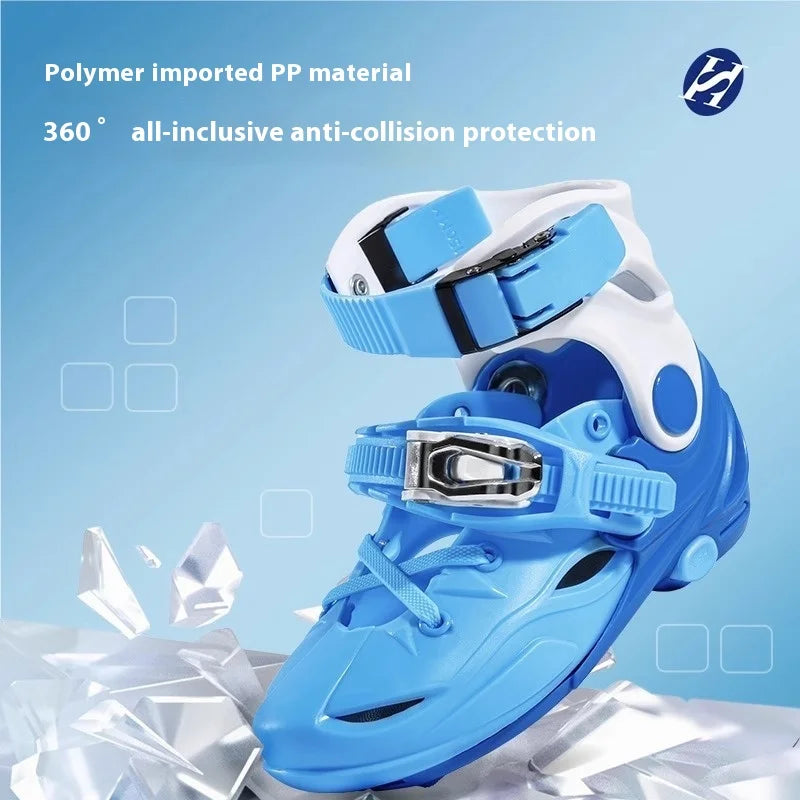 JINGYU G17 Professional Speed Skate Shoes for Kids Outdoor Beginners In-Line Roller Skates PU Wheel Adjustable 6000 Bearing for