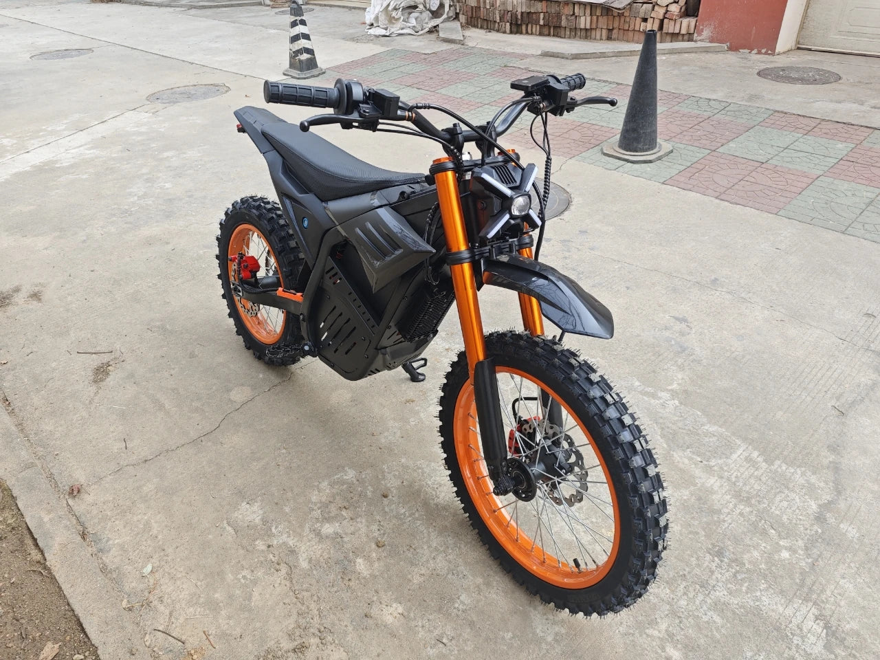 In Stock 72V 3-Speed Electric Off-Road Dirt Bike with Lithium Battery and Brushless Motor Fast Delivery for Adults
