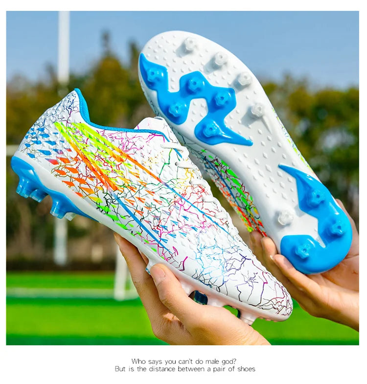 Football Shoes Low-top Lace up Soccer Shoes Football Boots FG HG Team Sports Men's Women's Adult Footwear Sneakers Unisex Spring