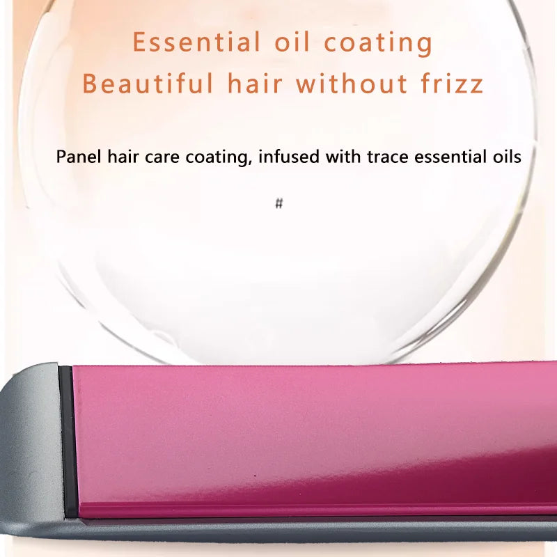 VOAUN 2-in-1 Hair Straightener High Quality Electric Aluminum Plate Hair Styler for Household & Salon Use LCD Display for Hotels