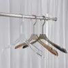 Transparent Wholesale Coat Skirt Matte Hanger Acrylic Clothes Hanger with Gold Hooks