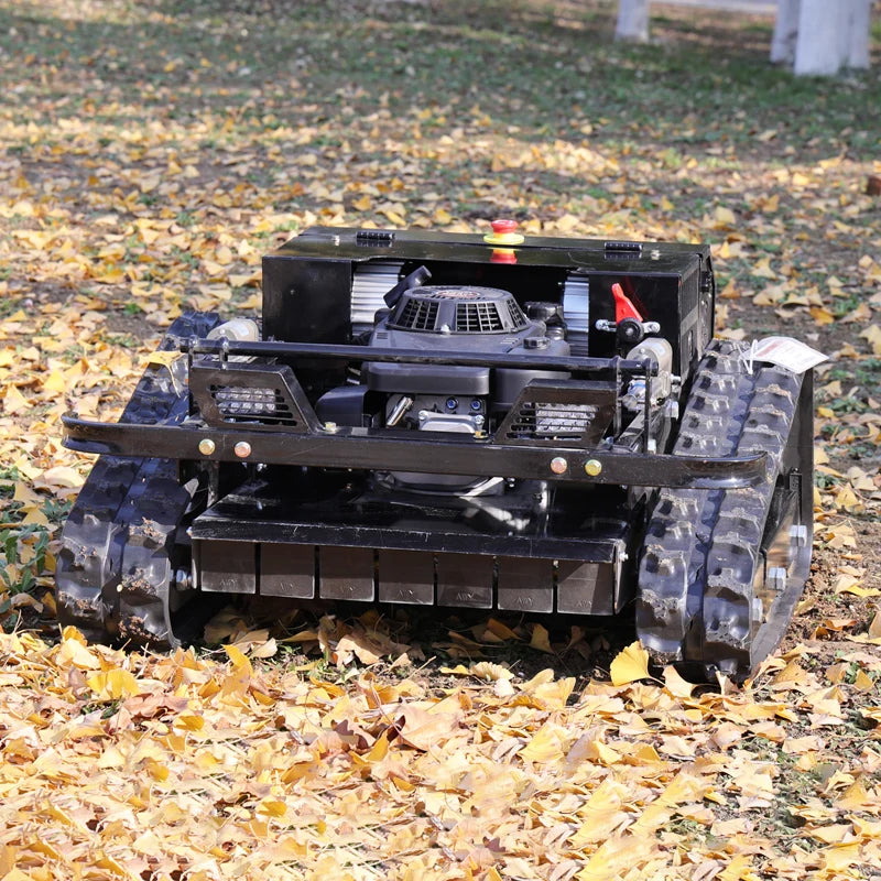 Direct-from-warehouse Remote-controlled Lawn Mower with Zero-turn Gasoline Engine for Home and Commercial of Garden Lawns.