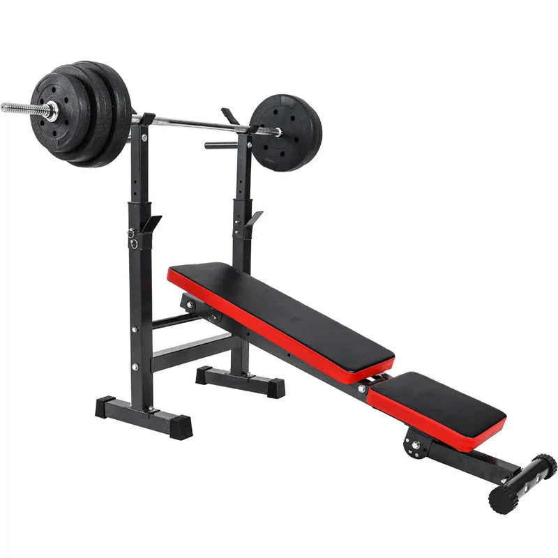 Durable Home Fitness Equipment Multi-Functional Foldable Sleeping Push Rack Lifting Bed Barbell Bushing Device Gym