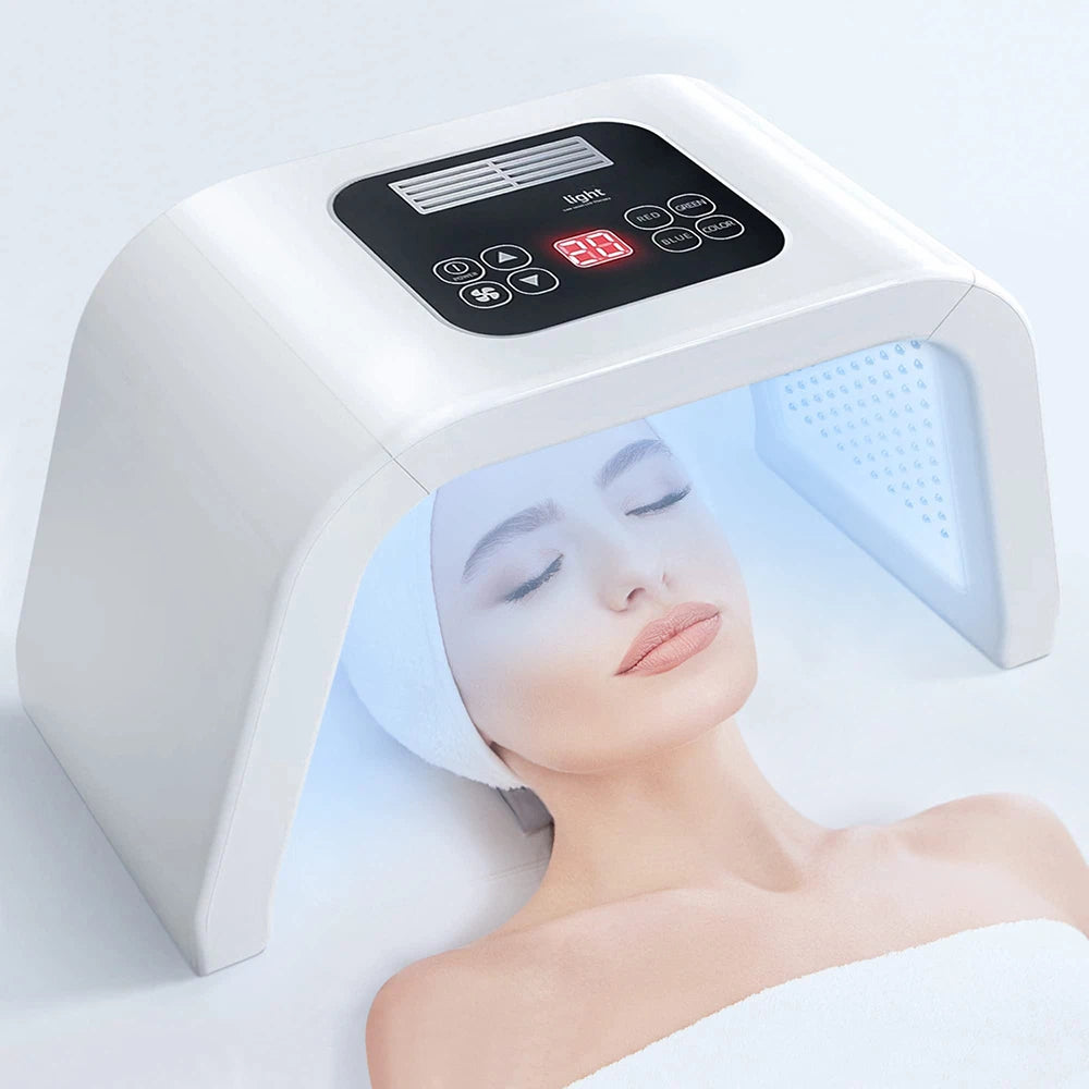 Best Selling 7 Color LED Light Therapy Device for Facial Rejuvenation Skin Tightening Red Light Therapy US Plug Desktop Unit