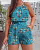 ANSZKTN Women  Popular Summer  Fashion element Printing Strapless Top 2 Pcs Shorts Set