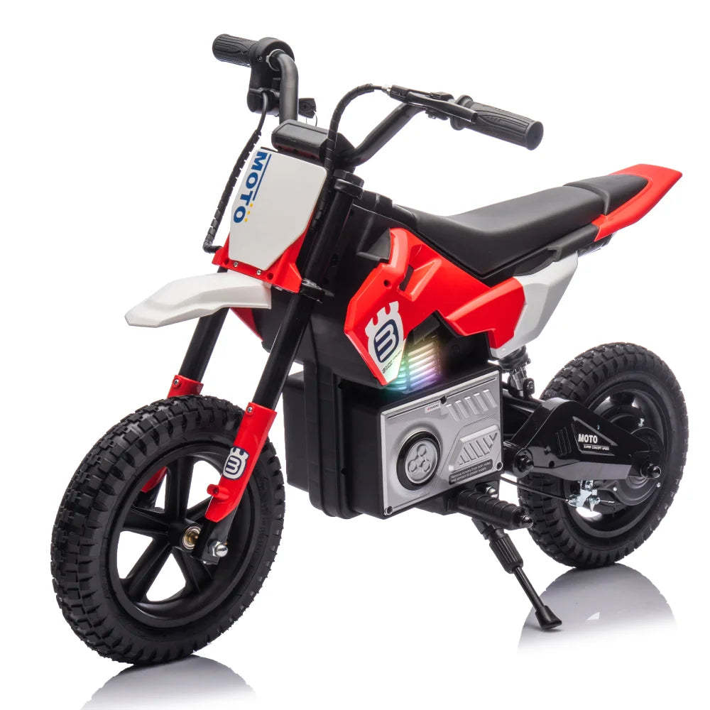 JUESHUAI Kids Ride on Electric Scooter Motorcycle 200W Hub Motor Rear Wheel Shock Absorber Music Speeds 9.32MPH Free Shipping
