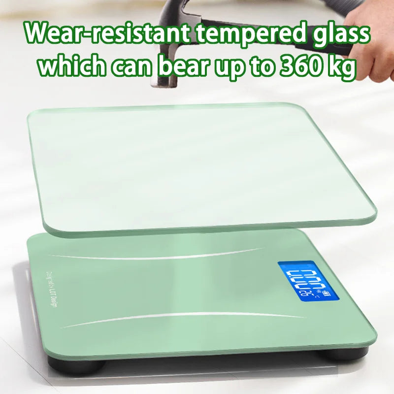 Ultra-Thin Smart LED Display Portable Body Fat Scales Auto-Calibration Personal Care Appliance Battery-Powered Household Use