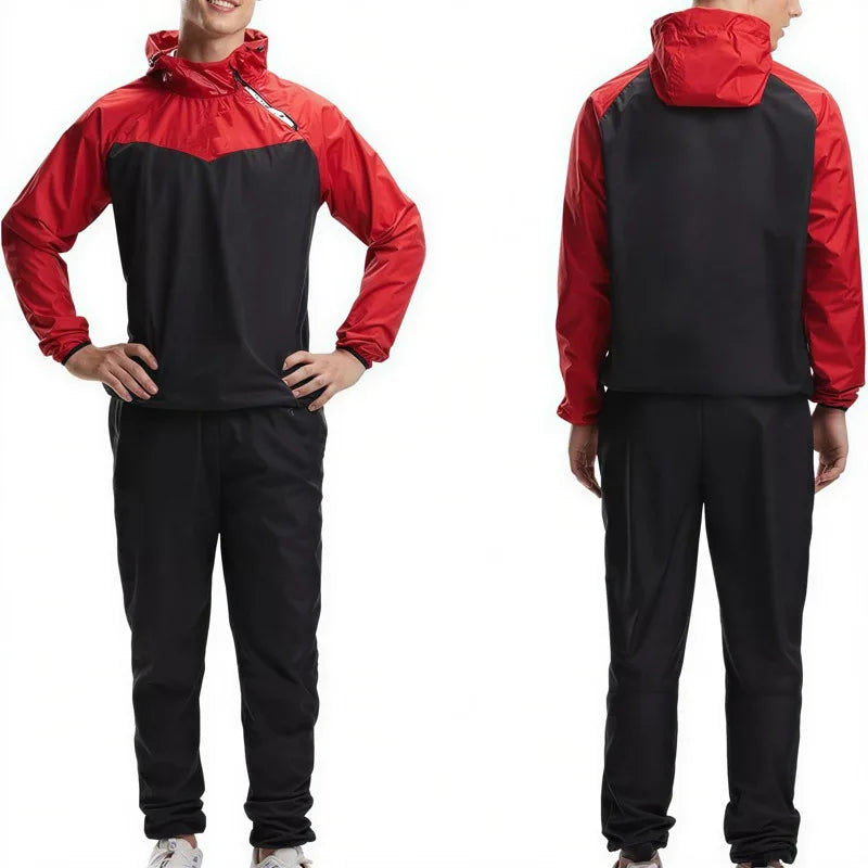 Hot Selling Men's Sauna Suit Body Shaping Fat-burning Muscle Training Sweat-sweating Suit Set for Sports and Fitness