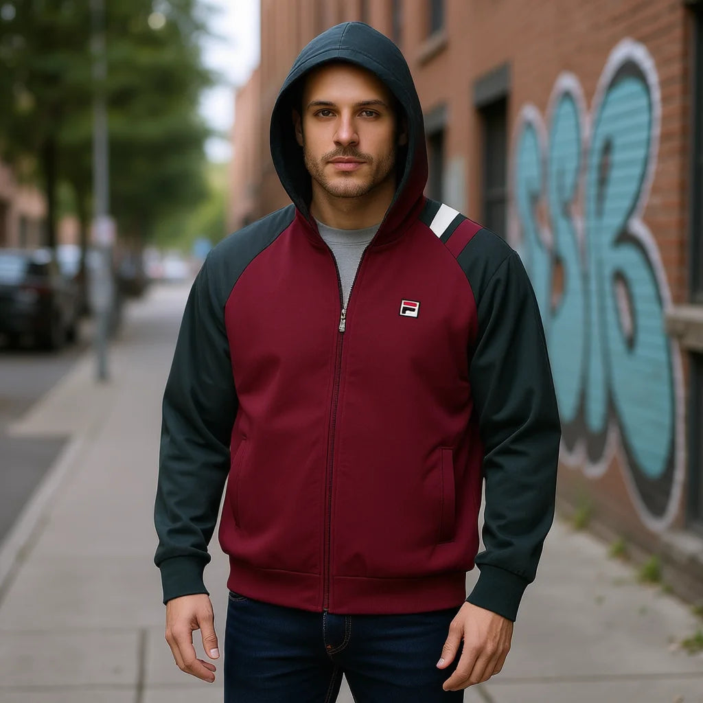 For Manzella Coated ODM Jacket Men Red Grey White Pattern Street Wear Zippered Stand Collar Fleece Front Autumn Regular Fit