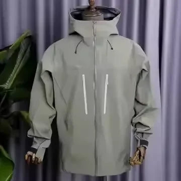 Unisex Waterproof Ski Jacket Hood Custom Raincoat Suit Men Women. Fabric Zipper Closure Mountain Snowboarding Summer Ski Wear