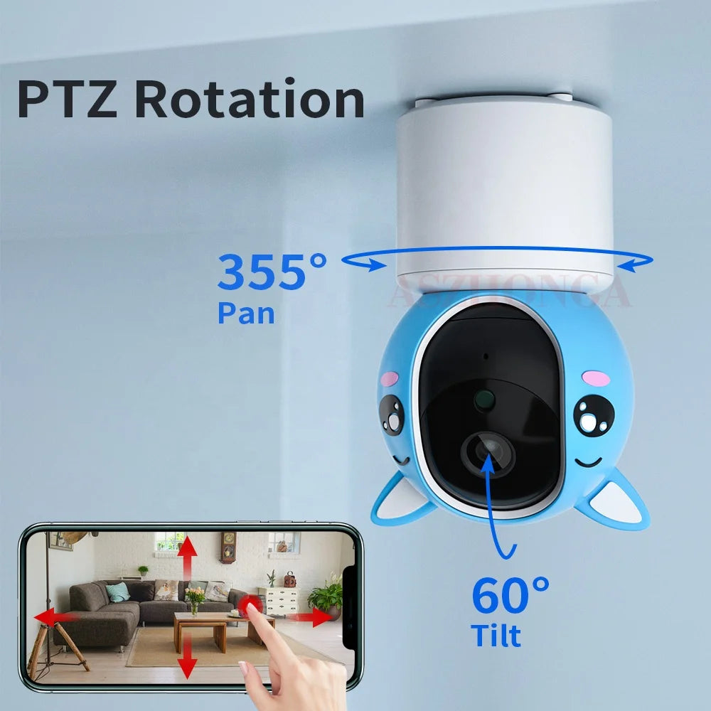 Smart Life 5MP Two Way Audio Camera Tuya App HD Smart Home 1080P PTZ Home 3MP Wireless CCTV Camera