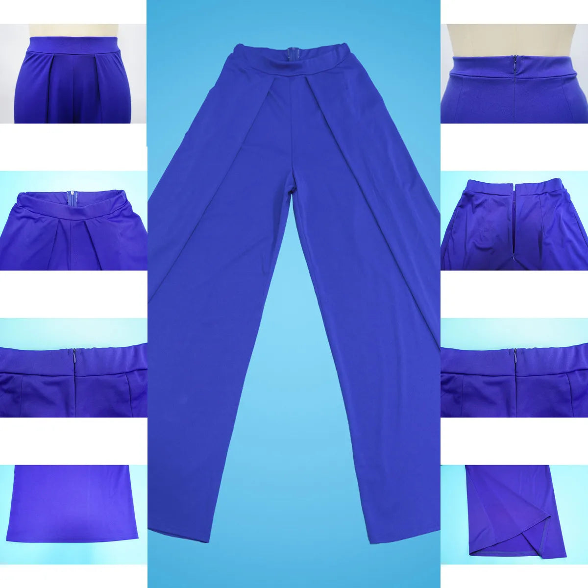 D1467 High Quality Casual Pants & Trousers for Women Solid Color Straight Tube Loose Slim Wide Leg Pants Women Trousers (No Top)