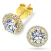 USA VVS Moissanite Earring Pass Diamond Tester 14K Gold Plated 925 Sterling Silver Christmas Gift Women GRA Lab Diamond Stud Men