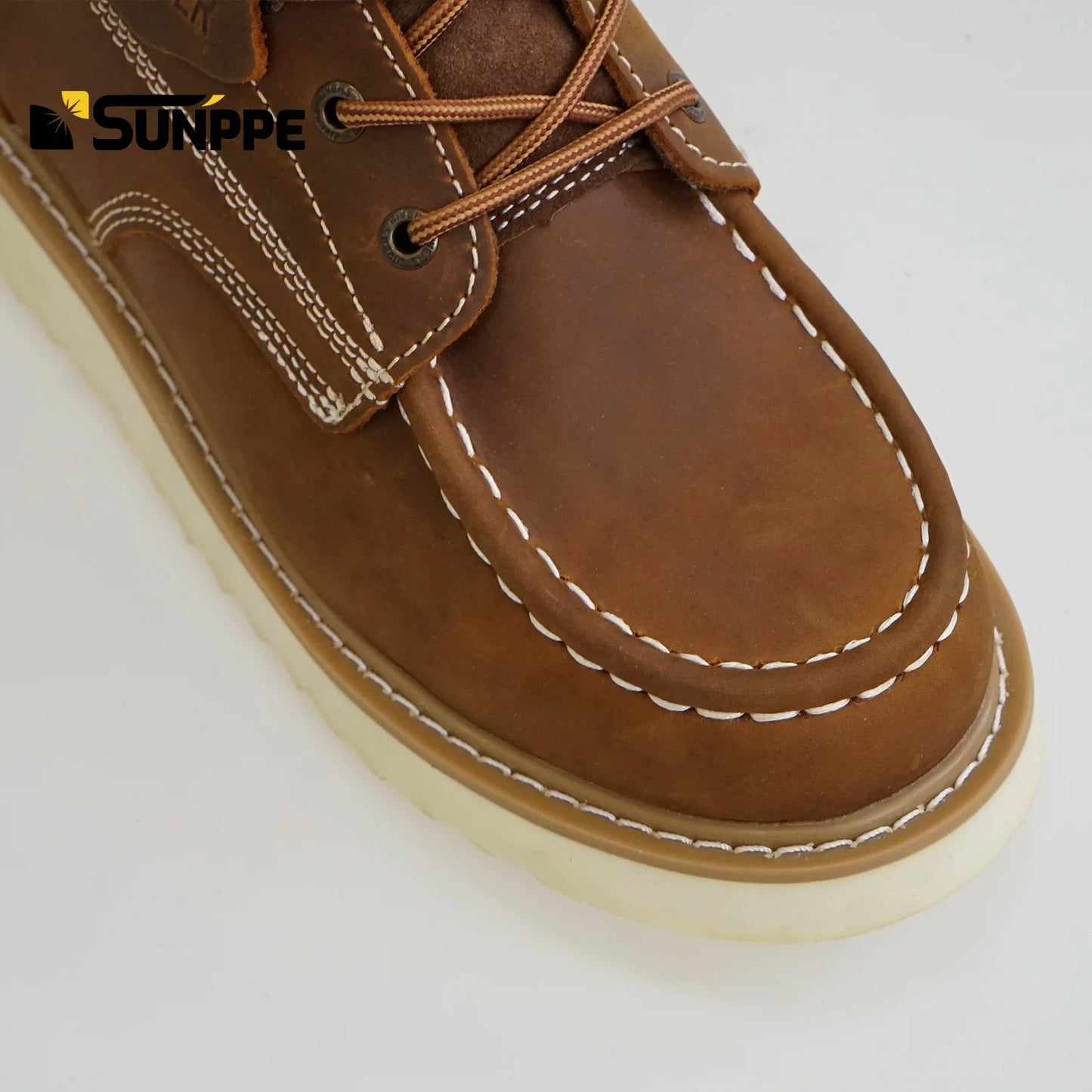 Custom EN20345 Half Knee Safety Boots Summer Winter Crazy Horse Leather Genuine Leather Welt Year Cowboy Style