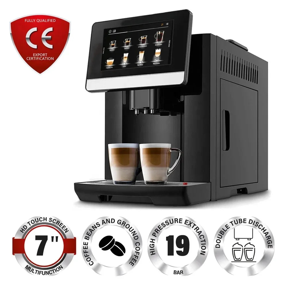 Best-Selling Full-Automatic Espresso Cappuccino Latte Coffee Machine with 19 Kinds of Drinks