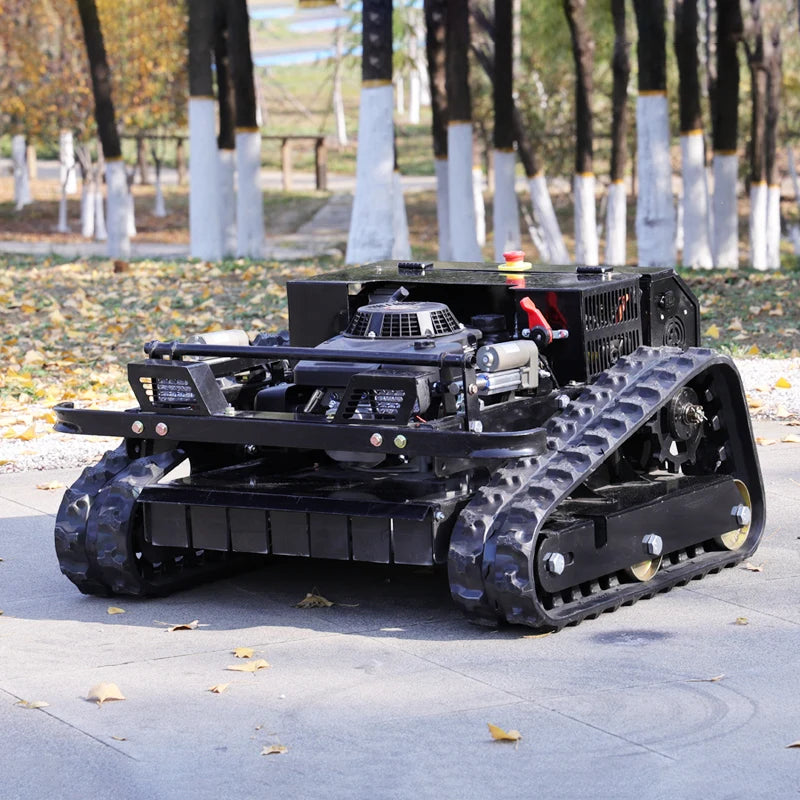 Direct-from-warehouse Remote-controlled Lawn Mower with Zero-turn Gasoline Engine for Home and Commercial of Garden Lawns.
