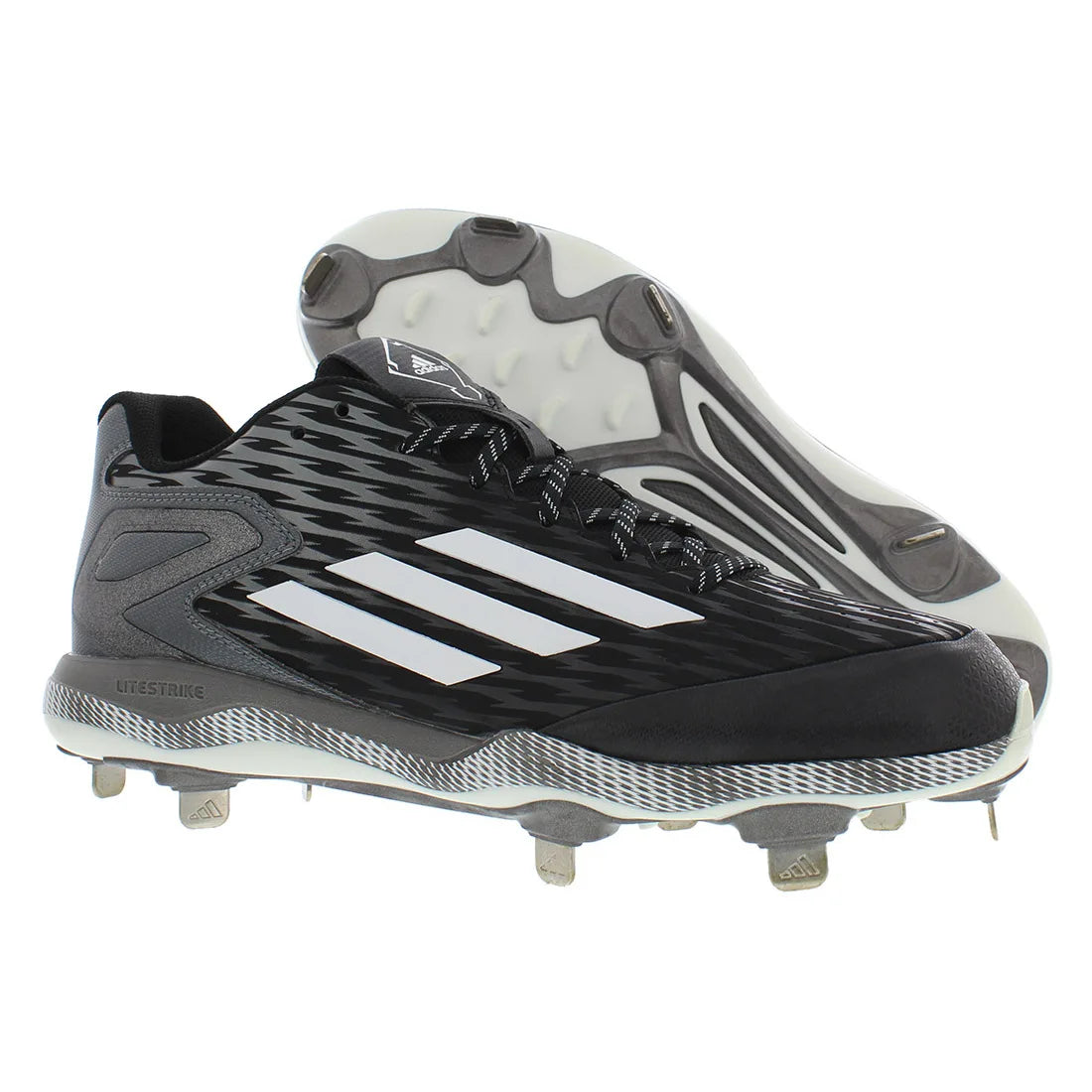 For Poweralley 3 Men's Baseball Shoes Black/Charcoal/Grey Color Model MSS-S84762 | 100% Authentic