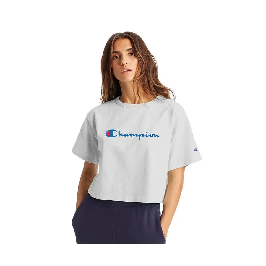 Champion Crop Womens Active Shirts & Tees Color: Silver/Grey | 100% Authentic