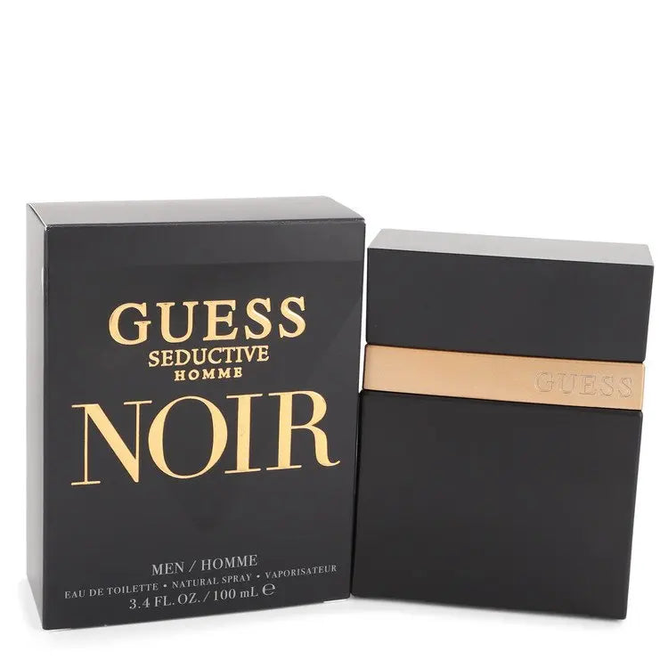 UD2 Guess Seductive Homme Noir by Guess 3.4 oz Eau De Toilette Spray for Men Long Lasting Body Perfume Fragrances 5ml Volume