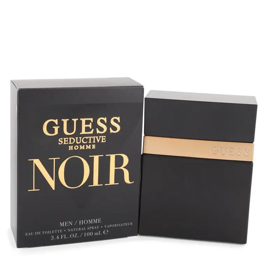 UD2 Guess Seductive Homme Noir by Guess 3.4 oz Eau De Toilette Spray for Men Long Lasting Body Perfume Fragrances 5ml Volume