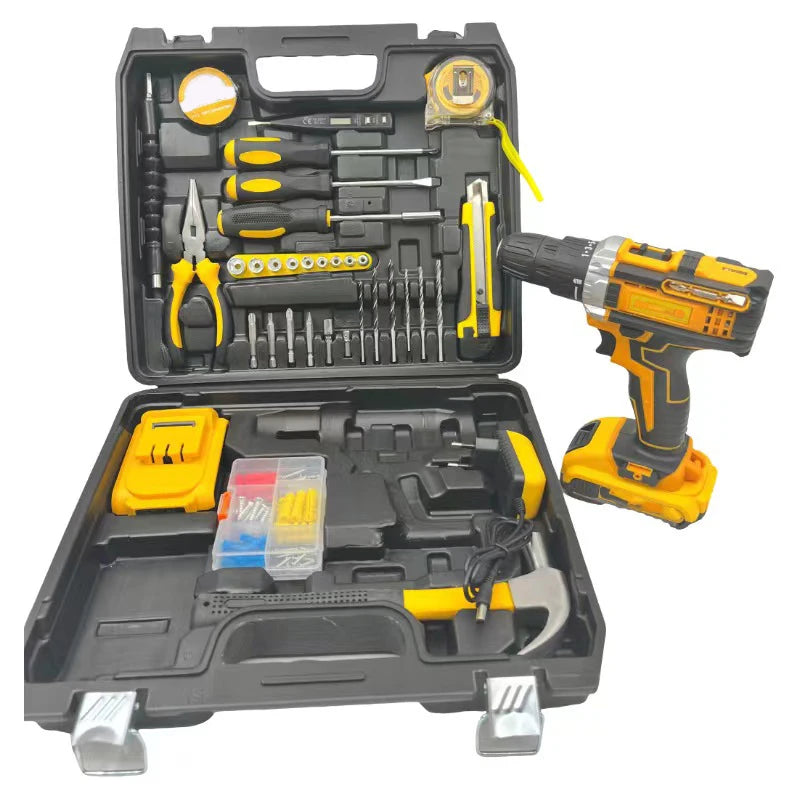 Goldmoon Professional Cordless Power Drilling Tools Screwdriver Sets Multi Function Drill