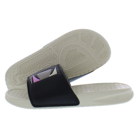 Champion Super Slide Script Womens Shoes Model MSS-CA100059W China Color Black/Beige | 100% Authentic