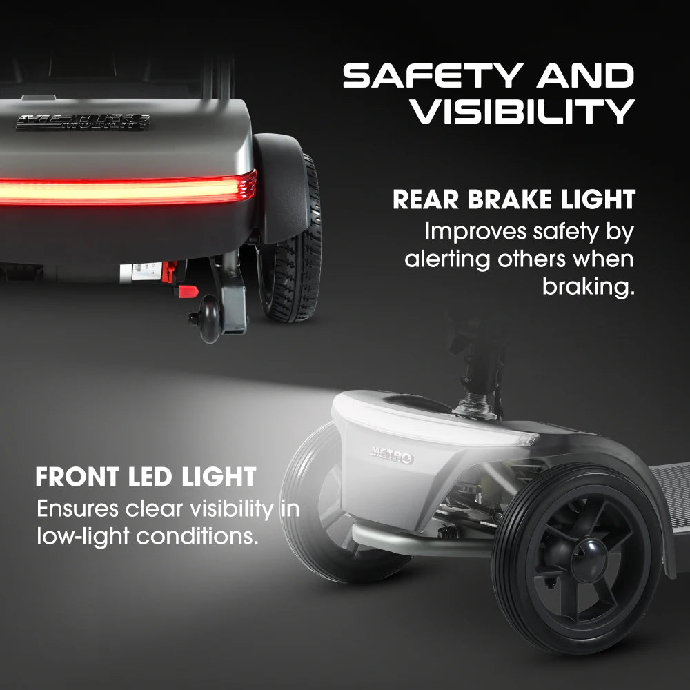 Mobility Airplane Approved Foldable Electric Trike 12-20Ah Lithium Battery Ultra Light 42LBS Fold in Seconds for Adults Travel